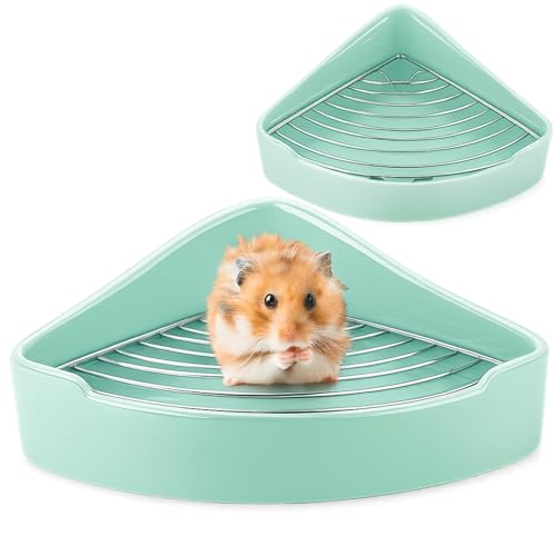 Eccliy Keramik-Ecktoilette für kleine Haustiere, kippsicher, kaufest, dreieckig, Töpfchentrainer, Haustierpfanne für Hamster, Meerschweinchen, Zuckergleiter, Igel, Hamster, Chinchilla, Frettchen (Cyan Eccliy Keramik-Ecktoilette für kleine Haustiere, kippsicher, kaufest, dreieckig, Töpfchentrainer, Haustierpfanne für Hamster, Meerschweinchen, Zuckergleiter, Igel, Hamster, Chinchilla, Frettchen (Cyan von Eccliy