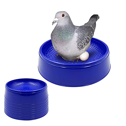 Ecjiuyi 8 Stück Taubennestschüssel, Kunststoff-Vogelnest, Vogelkäfig, Brutnest für Renntauben, Tauben, Wachteln und kleine Vögel, Haustierkäfigzubehör von Ecjiuyi