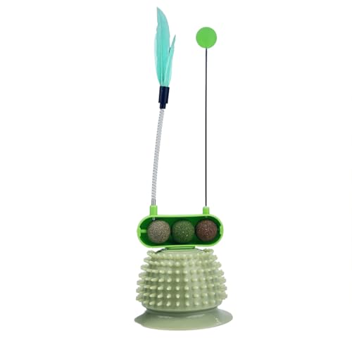 Eclove Katzenspielzeug Set 3-in-1 Katzenminze Für Spielzeug, Katzenbürste Spielzeug, Interaktives-Katzenspielzeug-Selbstbeschäftigung-Intelligenzspielzeug, Steigert Den Appetit Und Reinigt Den Mund von Eclove