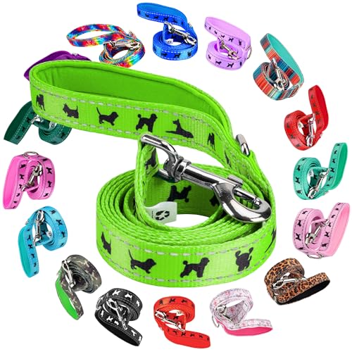 EcoBark Hundegeschirr und passende Leine, weich doppelt gepolstert, voll verstellbarer Hals und Bauch für kleine und mittelgroße Hunde, XL, Grün von EcoBark