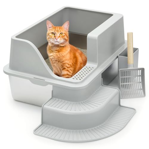 Premium-Katzentoilette aus Edelstahl - Extragroße 30 L -Toilette mit hohen Seitenwänden - Kratzfeste Katzentoilette aus Metall für große Katzen und kleine Kätzchen - von EcoEarth Premium-Katzentoilette aus Edelstahl - Extragroße 30 L -Toilette mit hohen Seitenwänden - Kratzfeste Katzentoilette aus Metall für große Katzen und kleine Kätzchen - von EcoEarth von EcoEarth