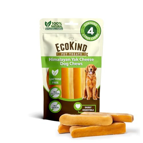 EcoKind Yak Käse Hunde Kauspielzeug | 0,5 kg Tasche | Gesunde Hundeleckerlis, geruchlose Hundekauen, Rohlederfrei, langlebige Hundeknochen für aggressive Kauer, Innen- und Außenbereich, hergestellt im Himalaya von EcoKind Pet Treats