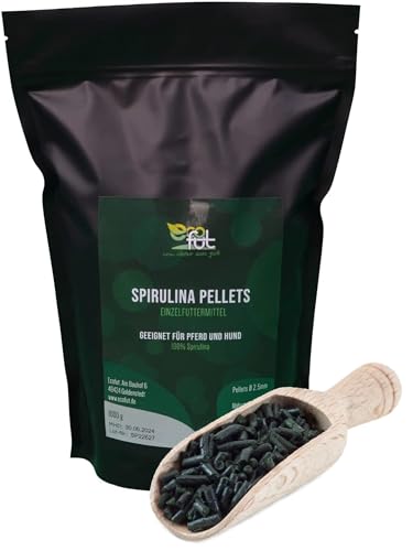 Spirulina Pellets 1 kg für Pferde und Hunde. Für mehr Kraft und Vitalität. von Ecofut