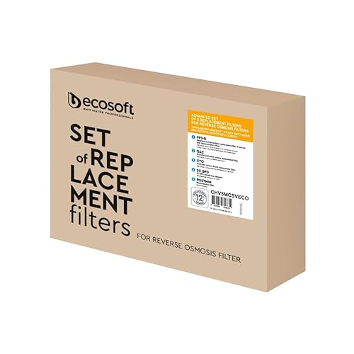 Ecosoft Umkehrosmose-Filter – 5-stufiges Nachfüllset für Wasser mit hohem Chlorgehalt – kompatibel mit Standard PRO Systemen – Installation unter der Spüle Ecosoft Umkehrosmose-Filter – 5-stufiges Nachfüllset für Wasser mit hohem Chlorgehalt – kompatibel mit Standard PRO Systemen – Installation unter der Spüle von Ecosoft