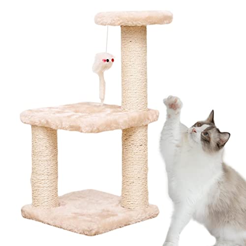 Ecoticfate Kratzbaum | Katzenkletterturm | Katzentürme mit mehrschichtigem Design, quadratischer Plattenbasis, schützen das Sofa für kleine Katzen und Kätzchen von Ecoticfate