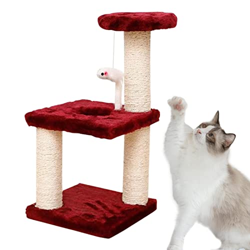 Moderner Kratzbaum - Katzenkratzbaum | Katzentürme mit mehrschichtigem Design, quadratischer Plattenbasis, schützen das Sofa für kleine Katzen und Kätzchen Ecoticfate von Ecoticfate