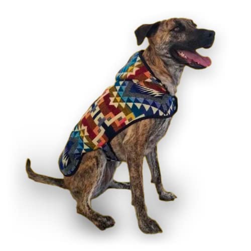 Ecuadog HUNDEPULLOVER für Hunde - Hundemantel Hundeponcho mit Kapuze - Partnerlook - Alle Jahreszeiten - Klettverschluss - HANDGEFERTIGT aus Ecuador - Nachhaltiges Produkt & Versand - Farbe Cruses- S von Ecuadog
