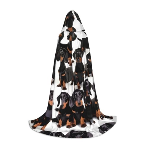 Dackel-Weiner Hunde-Aufdruck, Kapuzenmantel, Zauberer-Umhang, Halloween, Mittelalter, Renaissance, Cosplay, Weihnachten, Party-Outfits Dackel-Weiner Hunde-Aufdruck, Kapuzenmantel, Zauberer-Umhang, Halloween, Mittelalter, Renaissance, Cosplay, Weihnachten, Party-Outfits von EdWal