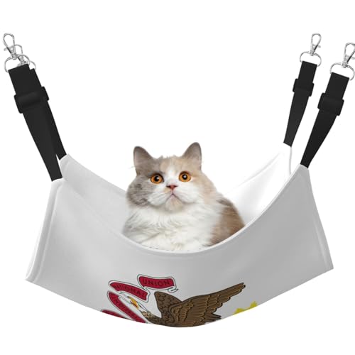 EdWal Illinois Weiche Schlafhängematte, Katzen-Hängematte zum Aufhängen von Käfigen, Haustier-Hängematte, Bett, verstellbar, für kleine Tiere EdWal Illinois Weiche Schlafhängematte, Katzen-Hängematte zum Aufhängen von Käfigen, Haustier-Hängematte, Bett, verstellbar, für kleine Tiere von EdWal