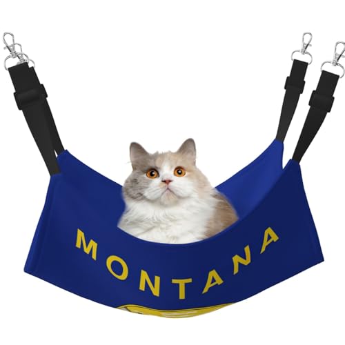 EdWal Weiche Hängematte mit Montana-Flagge, Katzenhängematte zum Aufhängen von Käfigen, Haustier-Hängematte, Bett, verstellbar, für kleine Tiere EdWal Weiche Hängematte mit Montana-Flagge, Katzenhängematte zum Aufhängen von Käfigen, Haustier-Hängematte, Bett, verstellbar, für kleine Tiere von EdWal
