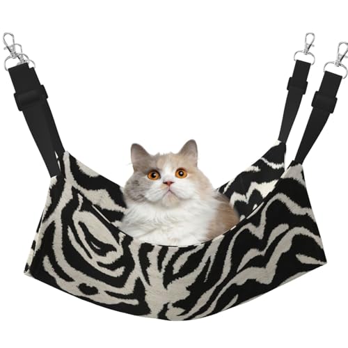 EdWal Weiche Hängematte mit Zebra-Tierdruck, Katzenhängematte zum Aufhängen von Käfigen, Haustier-Hängematte, Bett, verstellbar, für kleine Tiere EdWal Weiche Hängematte mit Zebra-Tierdruck, Katzenhängematte zum Aufhängen von Käfigen, Haustier-Hängematte, Bett, verstellbar, für kleine Tiere von EdWal