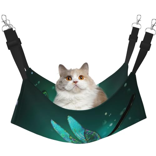 EdWal Weiche Schlaf-Hängematte mit Galaxie-Tiermotiv und Libellen-Druck, Katzenhängematte zum Aufhängen von Käfigen, Haustier-Hängematte, Bett, verstellbar, für kleine Tiere EdWal Weiche Schlaf-Hängematte mit Galaxie-Tiermotiv und Libellen-Druck, Katzenhängematte zum Aufhängen von Käfigen, Haustier-Hängematte, Bett, verstellbar, für kleine Tiere von EdWal