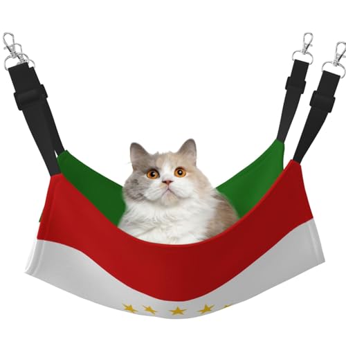 EdWal Weiche Schlafhängematte für Katzen, Motiv: Flagge von Tadschikistan, zum Aufhängen von Käfigen, verstellbar, für kleine Tiere EdWal Weiche Schlafhängematte für Katzen, Motiv: Flagge von Tadschikistan, zum Aufhängen von Käfigen, verstellbar, für kleine Tiere von EdWal
