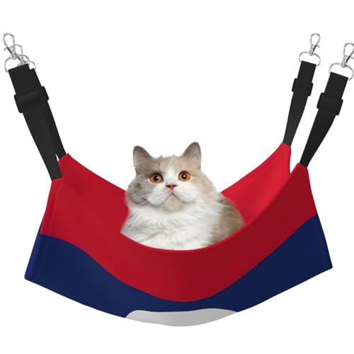 EdWal Weiche Schlafhängematte für Katzen mit Flagge von Laos, zum Aufhängen von Käfigen, Haustier-Hängematte, Bett, verstellbar, für kleine Tiere EdWal Weiche Schlafhängematte für Katzen mit Flagge von Laos, zum Aufhängen von Käfigen, Haustier-Hängematte, Bett, verstellbar, für kleine Tiere von EdWal