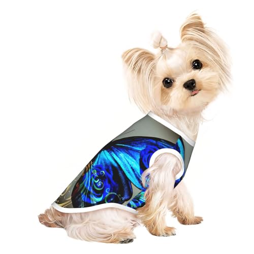 Hunde-Shirts für kleine Hunde, dehnbar, leicht, Tanktop, ärmellos, gestreift, Blau Hunde-Shirts für kleine Hunde, dehnbar, leicht, Tanktop, ärmellos, gestreift, Blau von EdWal