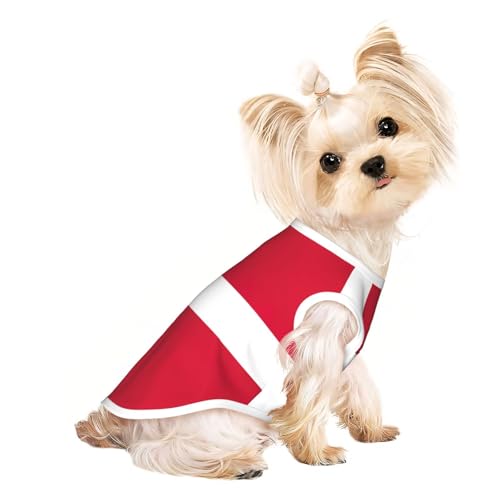 Hunde-Shirts für kleine Hunde, dehnbar, leicht, Tanktop, ärmellos, gestreift von EdWal