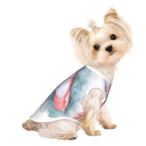 Hunde-Shirts mit Balletttänzermotiv, für kleine Hunde, dehnbar, leicht, Tanktop, ärmellos, gestreift Hunde-Shirts mit Balletttänzermotiv, für kleine Hunde, dehnbar, leicht, Tanktop, ärmellos, gestreift von EdWal