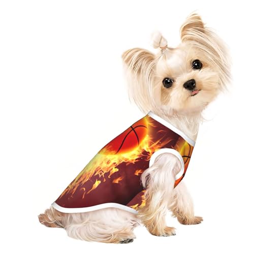 Hunde-Shirts mit Basketball-Aufdruck, für kleine Hunde, dehnbar, leicht, Tanktop, ärmellos, gestreift Hunde-Shirts mit Basketball-Aufdruck, für kleine Hunde, dehnbar, leicht, Tanktop, ärmellos, gestreift von EdWal
