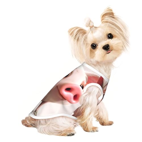 Hunde-Shirts mit Cartoon-Schweine-Aufdruck für kleine Hunde, dehnbar, leicht, Tanktop, ärmellos, gestreift Hunde-Shirts mit Cartoon-Schweine-Aufdruck für kleine Hunde, dehnbar, leicht, Tanktop, ärmellos, gestreift von EdWal