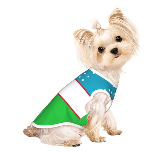 Hunde-Shirts mit Flagge der Republik Usbekistan, für kleine Hunde, dehnbar, leicht, Tanktop, ärmellos, gestreift Hunde-Shirts mit Flagge der Republik Usbekistan, für kleine Hunde, dehnbar, leicht, Tanktop, ärmellos, gestreift von EdWal