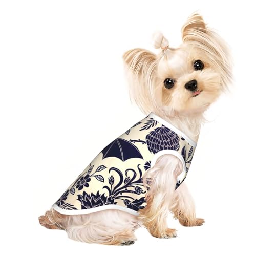 Hunde-Shirts mit Fledermausdruck für kleine Hunde, dehnbares T-Shirt, leichtes Tank-Top, ärmellos, gestreift Hunde-Shirts mit Fledermausdruck für kleine Hunde, dehnbares T-Shirt, leichtes Tank-Top, ärmellos, gestreift von EdWal