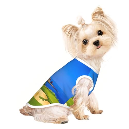Hunde-Shirts mit Golfplatz-Aufdruck, für kleine Hunde, dehnbar, leicht, Tanktop, ärmellos, gestreift Hunde-Shirts mit Golfplatz-Aufdruck, für kleine Hunde, dehnbar, leicht, Tanktop, ärmellos, gestreift von EdWal