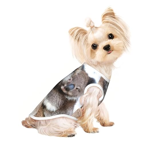 Hunde-Shirts mit Koalabär-Aufdruck für kleine Hunde, dehnbares T-Shirt, leichtes Tank-Top, ärmellos, gestreift Hunde-Shirts mit Koalabär-Aufdruck für kleine Hunde, dehnbares T-Shirt, leichtes Tank-Top, ärmellos, gestreift von EdWal