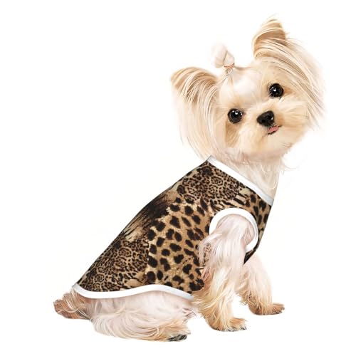 Hunde-Shirts mit Leopardenmuster für kleine Hunde, dehnbar, leicht, Tanktop, ärmellos, gestreift Hunde-Shirts mit Leopardenmuster für kleine Hunde, dehnbar, leicht, Tanktop, ärmellos, gestreift von EdWal