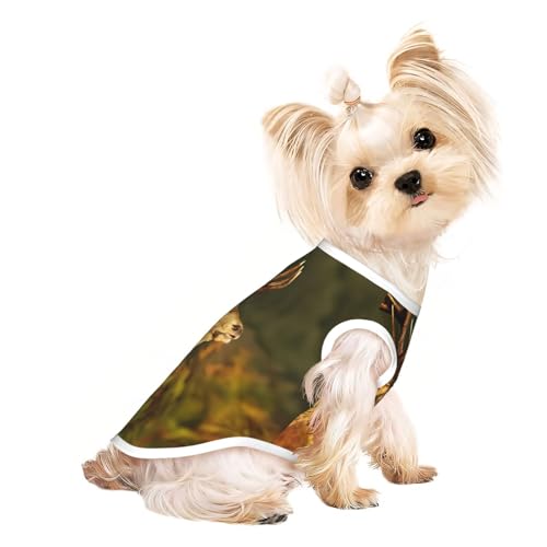 Hunde-Shirts mit Tier-Hirsch-Aufdruck, für kleine Hunde, dehnbar, leicht, Tanktop, ärmellos, gestreift Hunde-Shirts mit Tier-Hirsch-Aufdruck, für kleine Hunde, dehnbar, leicht, Tanktop, ärmellos, gestreift von EdWal
