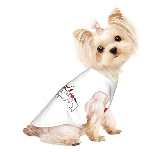 Hunde-Shirts mit indonesischer Flagge, für kleine Hunde, dehnbar, leicht, Tanktop, ärmellos, gestreift Hunde-Shirts mit indonesischer Flagge, für kleine Hunde, dehnbar, leicht, Tanktop, ärmellos, gestreift von EdWal