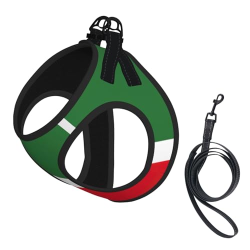Hundegeschirr mit Flagge der Tschetschenischen Republik, 2 x Schnalle, Hundeweste, kein Ziehen an der Vorderseite, für kleine und mittelgroße Hunde Hundegeschirr mit Flagge der Tschetschenischen Republik, 2 x Schnalle, Hundeweste, kein Ziehen an der Vorderseite, für kleine und mittelgroße Hunde von EdWal