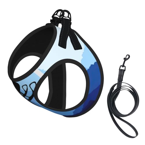Hundegeschirr mit Schneemobil-Aufdruck, 2 x Schnalle, Hundeweste, kein Ziehen an der Vorderseite, für kleine und mittelgroße Hunde Hundegeschirr mit Schneemobil-Aufdruck, 2 x Schnalle, Hundeweste, kein Ziehen an der Vorderseite, für kleine und mittelgroße Hunde von EdWal