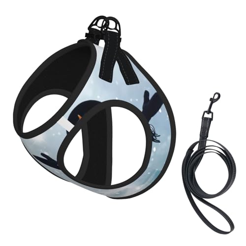 Hundegeschirr mit weihnachtlichem Schneemann-Aufdruck, 2 x Schnalle, Hundeweste, kein Ziehen an der Vorderseite, für kleine und mittelgroße Hunde Hundegeschirr mit weihnachtlichem Schneemann-Aufdruck, 2 x Schnalle, Hundeweste, kein Ziehen an der Vorderseite, für kleine und mittelgroße Hunde von EdWal