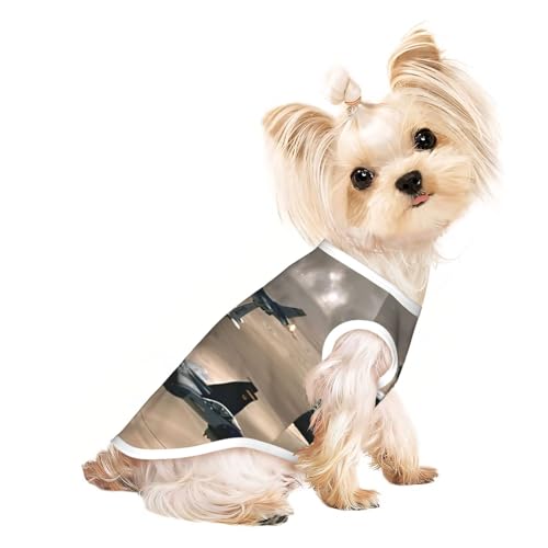 Jet Fighter Hunde-Shirts für kleine Hunde, dehnbar, leicht, Tanktop, ärmellos, gestreift Jet Fighter Hunde-Shirts für kleine Hunde, dehnbar, leicht, Tanktop, ärmellos, gestreift von EdWal