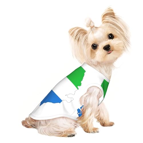 Sierra Leone Hunde-Shirts für kleine Hunde, dehnbar, leicht, Tanktop, ärmellos, gestreift Sierra Leone Hunde-Shirts für kleine Hunde, dehnbar, leicht, Tanktop, ärmellos, gestreift von EdWal