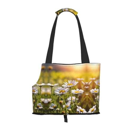 Tragetasche für kleine Hunde, Katzen und Kaninchen, Wildweiß mit Gänseblümchen-Aufdruck Tragetasche für kleine Hunde, Katzen und Kaninchen, Wildweiß mit Gänseblümchen-Aufdruck von EdWal