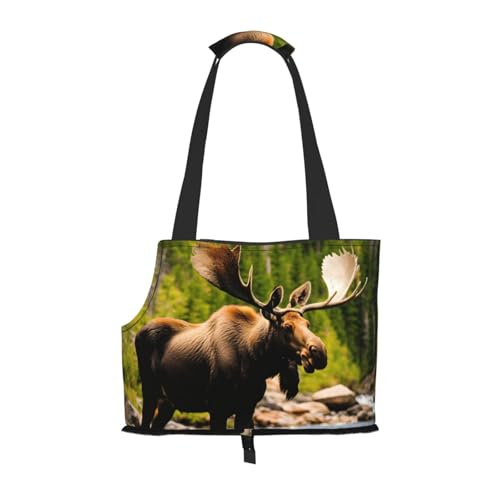 Tragetasche mit Hirschbär-Elch-Aufdruck, für kleine Hunde, Katzen und Kaninchen Tragetasche mit Hirschbär-Elch-Aufdruck, für kleine Hunde, Katzen und Kaninchen von EdWal