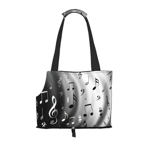 Tragetasche mit Musiknoten-Aufdruck, für kleine Hunde, Katzen und Kaninchen Tragetasche mit Musiknoten-Aufdruck, für kleine Hunde, Katzen und Kaninchen von EdWal