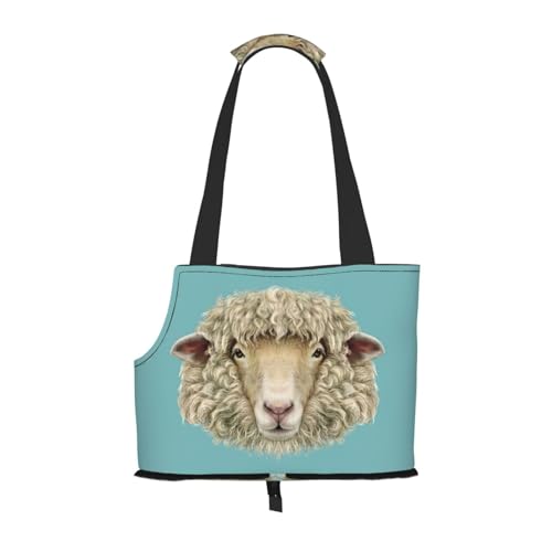 Tragetasche mit Schafskopf, Retro-Tierdruck, für kleine Hunde, Katzen und Kaninchen Tragetasche mit Schafskopf, Retro-Tierdruck, für kleine Hunde, Katzen und Kaninchen von EdWal