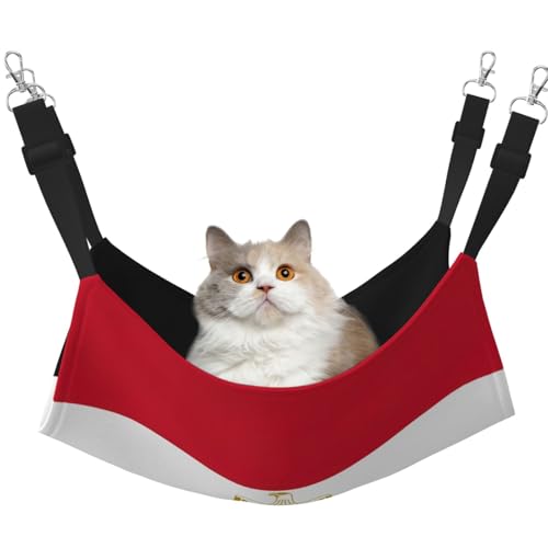 Weiche Schlaf-Hängematte mit ägyptischer Flagge, Katzenhängematte zum Aufhängen von Käfigen, Haustier-Hängematte, Bett, verstellbar, für kleine Tiere Weiche Schlaf-Hängematte mit ägyptischer Flagge, Katzenhängematte zum Aufhängen von Käfigen, Haustier-Hängematte, Bett, verstellbar, für kleine Tiere von EdWal