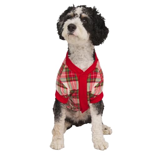 Eddie Bauer Haustier-Pyjama, Größe S, Rot kariert, mit Klettverschluss, für Welpen, Hund oder Katze Eddie Bauer Haustier-Pyjama, Größe S, Rot kariert, mit Klettverschluss, für Welpen, Hund oder Katze von Eddie Bauer