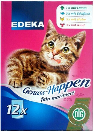 EDEKA Katzenfutter Genuss-Happen fein mariniert Multi-Pack 12 Stk von Edeka