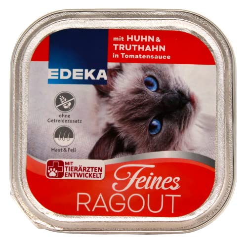Edeka Feines Ragout mit Huhn und Truthahn in Tomatensauce, 16er Pack (16 x 100g) von Edeka