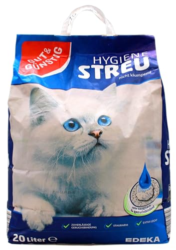 Gut & Günstig Hygiene Streu Katzenstreu Nicht klumpend, (1 x 20 l) von Edeka