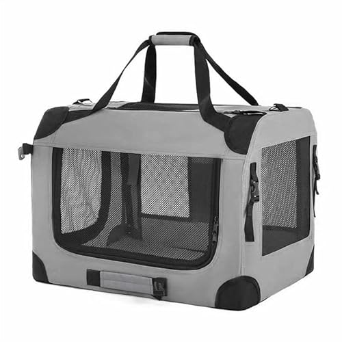 Transportbox für Hunde und Katzen, L, 72 x 52 x 52 cm, atmungsaktive Transporttasche für Haustiere mit Taschen, abnehmbare Matte, reflektierender Streifen, faltbare Transportbox für Reisen, Haustiere, Transportbox für Hunde und Katzen, L, 72 x 52 x 52 cm, atmungsaktive Transporttasche für Haustiere mit Taschen, abnehmbare Matte, reflektierender Streifen, faltbare Transportbox für Reisen, Haustiere, von Edelweiss Beauty