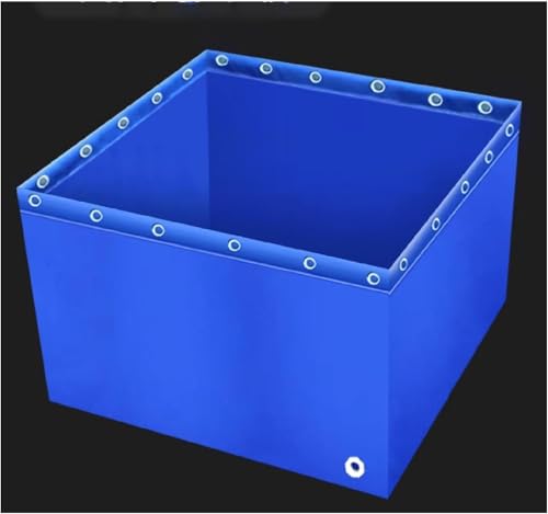 EdfYHSL Oberirdische Fischteiche Oberirdischer Fischteich aus Segeltuch, zusammenklappbarer tragbarer Wasserspeichertank, Fischteichzisterne ohne Rahmen Teichfolie(2x1x1m) von EdfYHSL