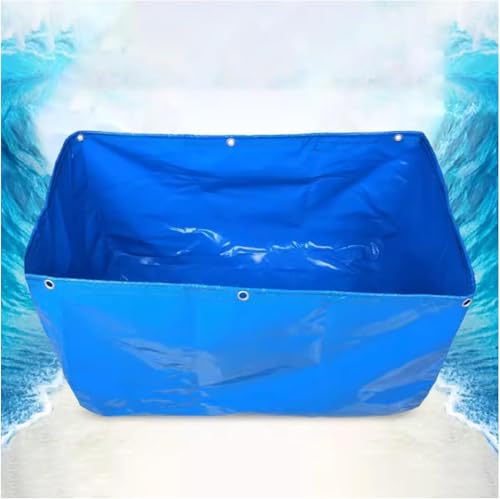 EdfYHSL Oberirdische Fischteiche Oberirdischer Fischteich aus Segeltuch, zusammenklappbarer tragbarer Wasserspeichertank, Wasserspeicher for die Gartenbewässerung, ohne Rahmen Teichfolie(3x1x0.5m) von EdfYHSL
