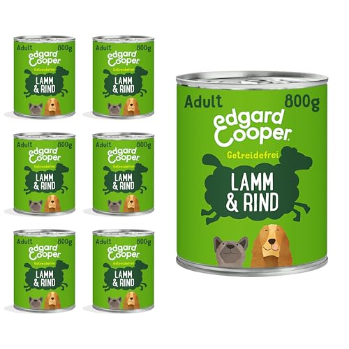DEDogTinAdultLambBeef800g von Edgard Cooper