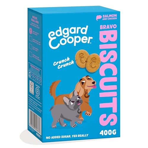 Edgard Cooper Hundeleckerli, Bravo Biscuits (Banane, 400g x 1) Adult & Welpen Leckerlis, Getreidefrei, Pflanzenbasiert, voller Obst und ohne Zuckerzusatz von Edgard Cooper