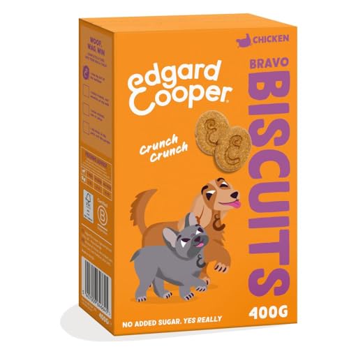 Edgard Cooper Hundeleckerli, Bravo Biscuits (Huhn, 400g x 1) Adult & Welpen Leckerlis, Getreidefrei, Natürliche Zutaten, hoher Proteingehalt und frisches Fleisch von Edgard Cooper